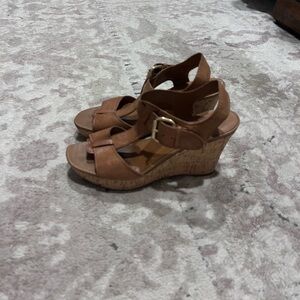 Franco Sarto Tan Wedge Sandals